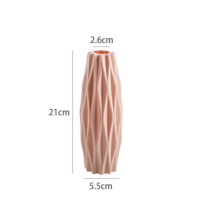 Moderne Vase Hvit Rosa Blå Plast Vase Blomsterkurv Blomsterkrukke Nordisk bohemsk stil Hjemmeinnredning Ornament Blomsteroppsats