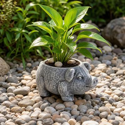 Fioriera a Maialino, Vaso a Forma di Maiale, Vasi Fioriera per Piante da Interno ed Esterno, Vaso Decorativo per Succulente per Casa Cortile Giardino