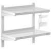 Double Adjustable Wall-hung Catering Shelf STEEL 60 X 30 Cm