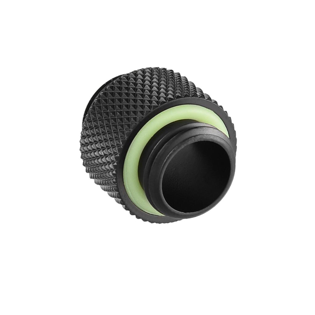 2pcs G14 Thread Fitting Adapter Connector for Computer Water Cooling System Black Long