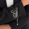 Trendy Faux Pearl Brooch Exquisite Snake Shape Pin INS Style Suit Lapel Pin  Suit Decoration