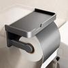Wall-Mounted Toilet Paper Holder with Shelf