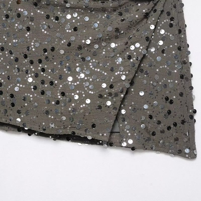 Araltay New Arrival Fashion Style Women's Clothing Fashion All-Match Minimalist Beads Decoration Double Breasted Mini Skirt 7969226