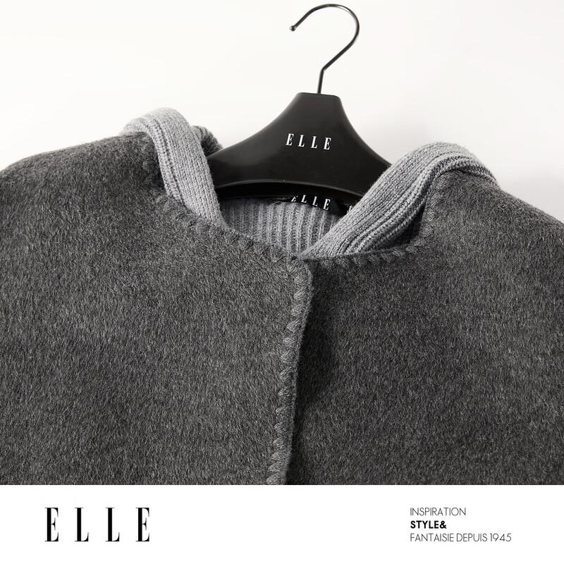 ELLE 100% Sheep Wool Double-Sided Coat with Vest Set