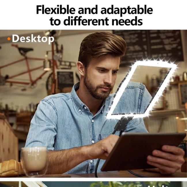 Reading Magnifying Glass with Switchable Horizontal and Vertical Screens, Detachable Rechargeable Vision Aid