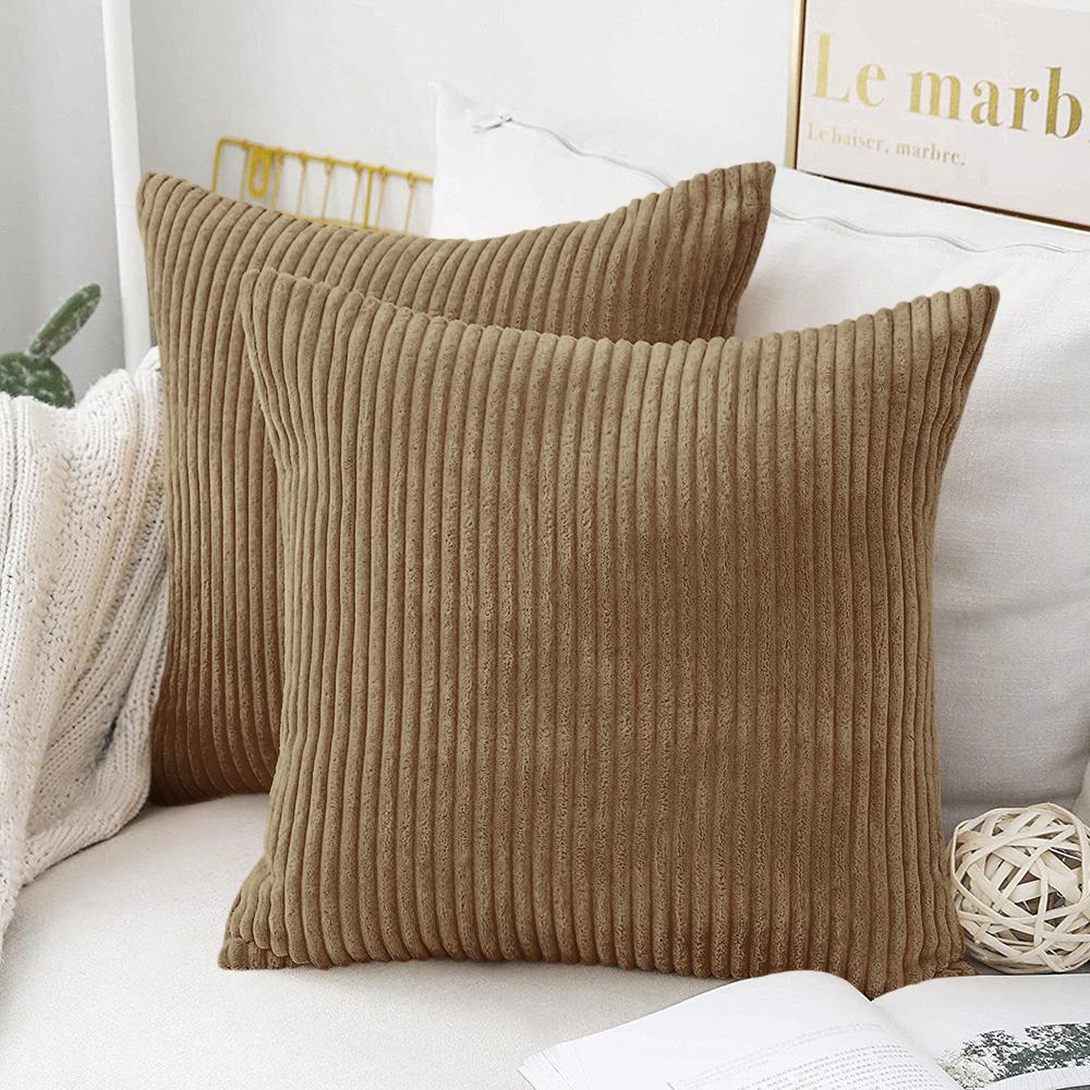 Mjuk Plysch Flanell Kuddfodral Manchestertyg Kuddfodral 40X40 45X45 50x50cm Fluffigt Soffkuddfodral för Soffa Vardagsrumsinredning