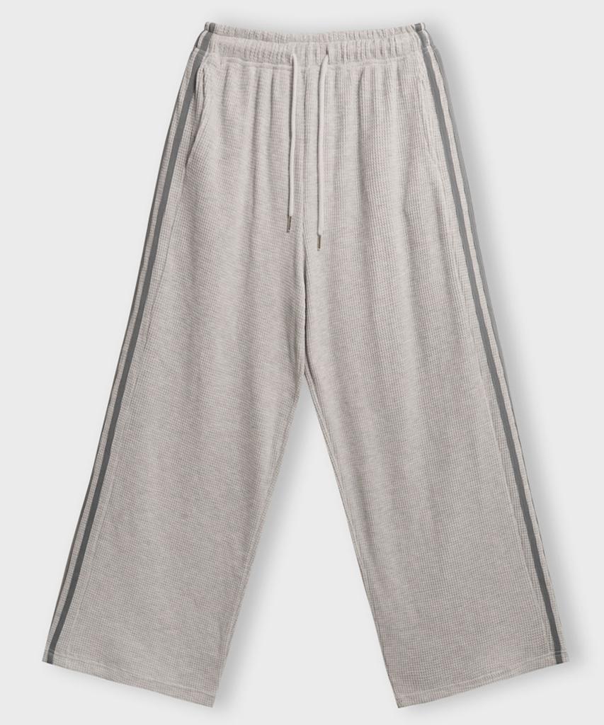 CHICKS Knitting-Like Track Pants Back Melange