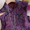 2025 Summer Skinny Versatile Top Purple Temperament Design Printed Sleeveless Vest Women