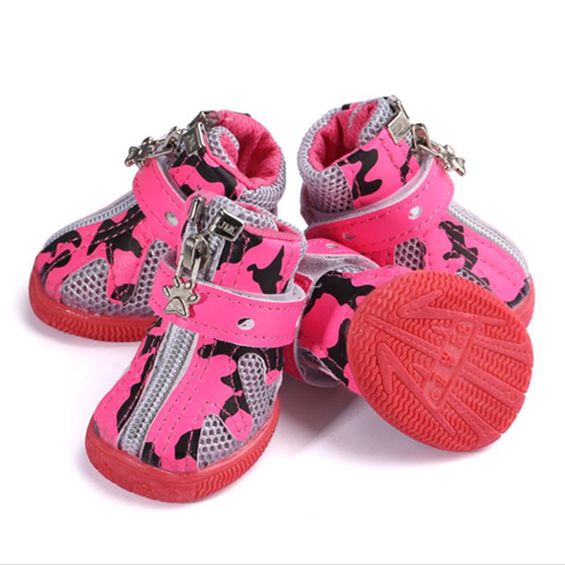 Spring Summer Pet Dog Shoes Breathable Mesh Dog Sport Boots Anti-Slip Small Dog Shoes for Teddy Chihuahua