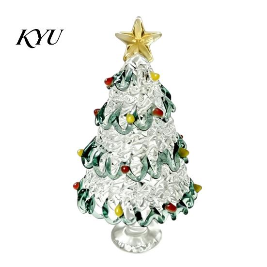 Unique Christmas Gifts for Friends Glazed Tree Figurine, Glass Pulled Wire Desk Decor, Desktop Decor Mini Holiday Tabletop Ornament Car Home,