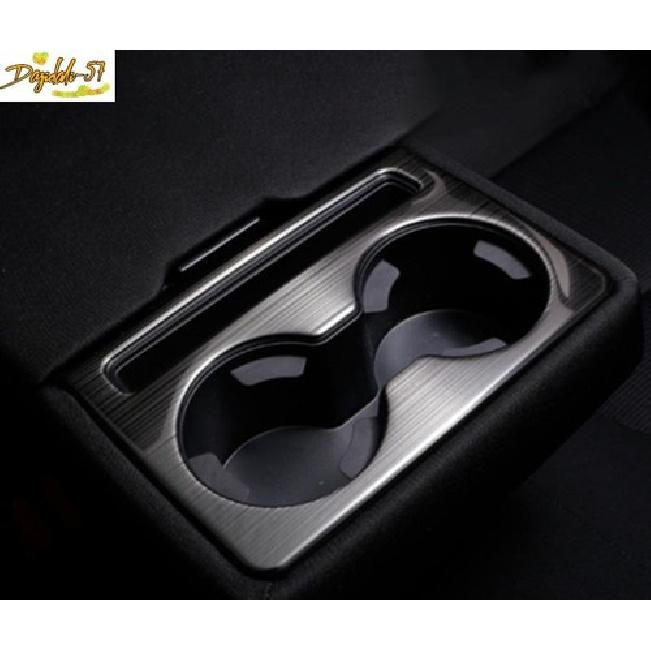 For Mazda CX-5 2017-21 Black Titanium Rear Seat Water Cup Holder Cover Trim