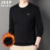 JEEP SPIRIT Men's Fleece-Lined Round Neck Sweatshirt