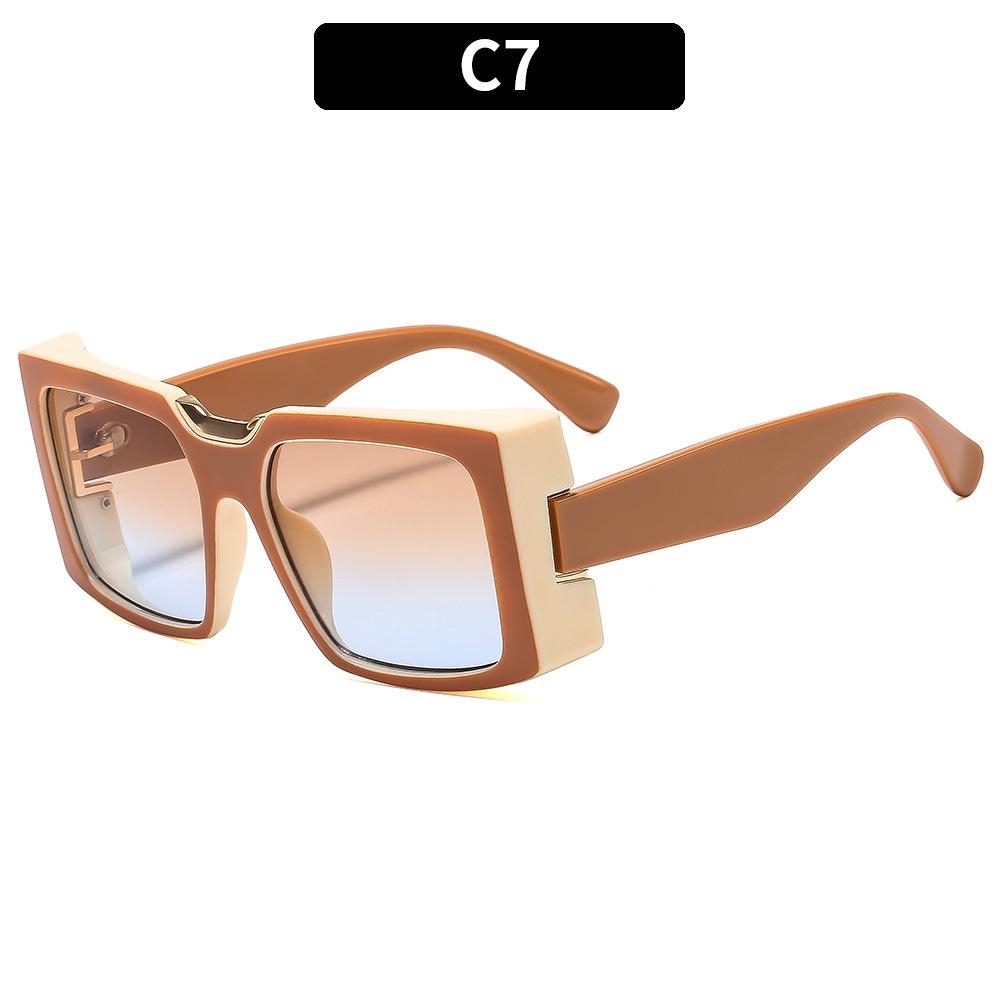 

Женские солнцезащитные очки, мужские и женские модные квадратные солнцезащитные очки с большой оправой