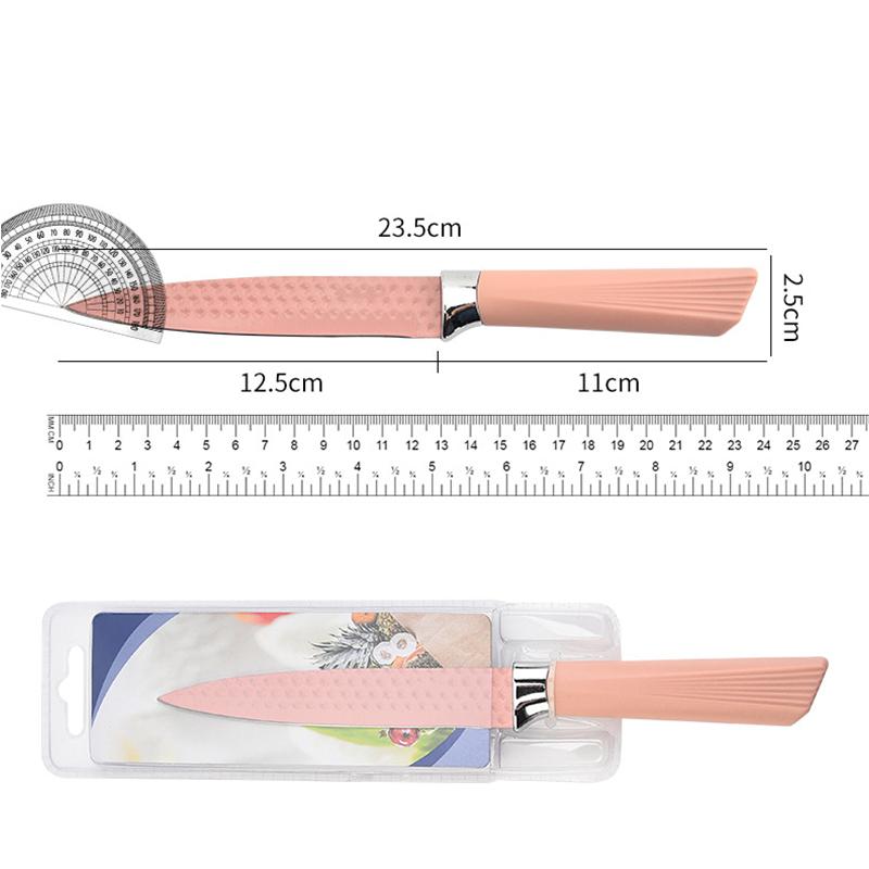 Fünfteiliges Multifunktionsmesserset mit fächerförmigem Griff und sechseckigem Schneeflockenmuster für die Küche