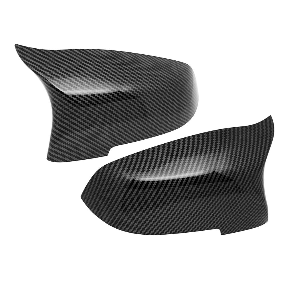 2x Side Rearview Mirror Caps Wing Mirror Cover Carbon Fiber Style For BMW F10 F11 F18 LCI F06 F12 OE 51167308683 51167308684