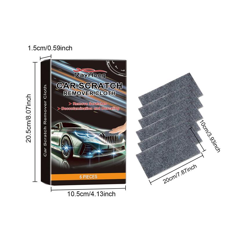 6Pcs Nanosparkle Cloth Car Scratch Remover Repair Nano Sparkle Cloth Magic Cloth Scratch Remover Cleaning For Vehicles
