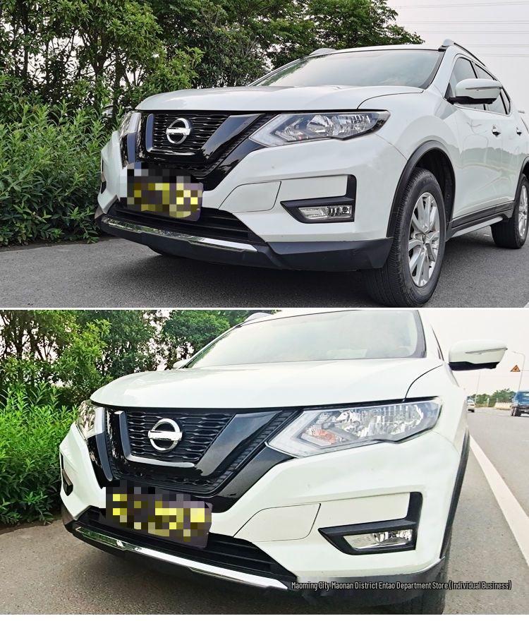 Černý Warrior Přední mřížka U-tvarový lem pro Nissan X-Trail 2017-2021