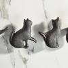 4Pcs Drawer Pulls Cat Shape Dressers Knob Cupboard Handle Unique Furniture Handle Simple Bedside Cabinet Pulls