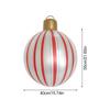 3pcs Large Christmas Ornaments 40cm Big Christmas Balls Striped PVC Blow Up Decor Outdoor Indoor Porch Lawn Holiday Decorations