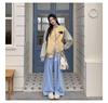 Damen Koreanische Karohose mit hohem Bund - Frühling/Sommer 2025, Vielseitiger Weitbein-Stil