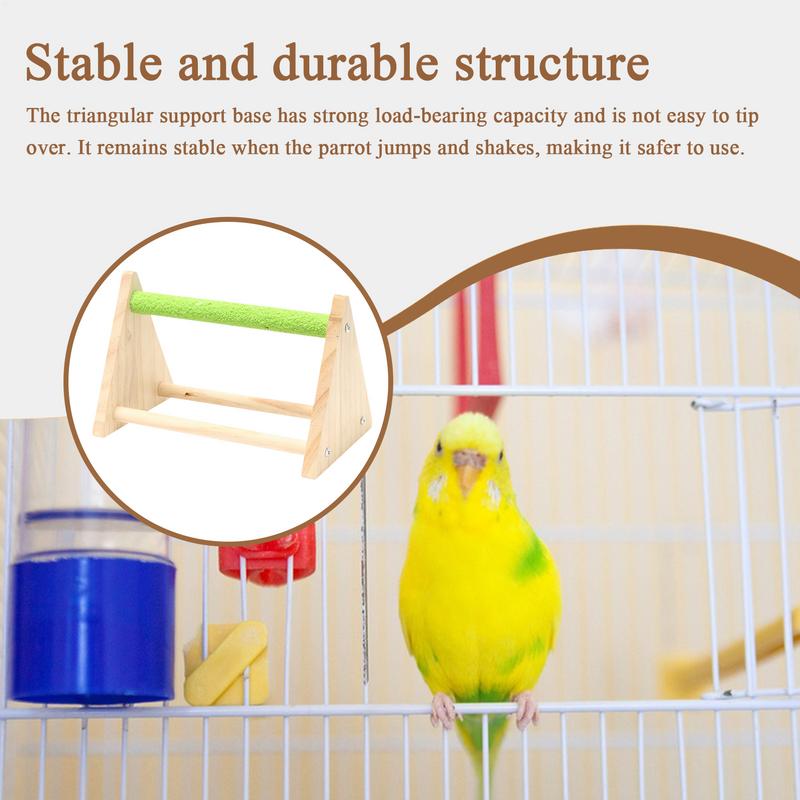 

Parrot Perch Wood Bird Playground Triangle Perch Playground For Parakeet Canary Cockatiel Finch Training Toy For Inside Outside China Mainland