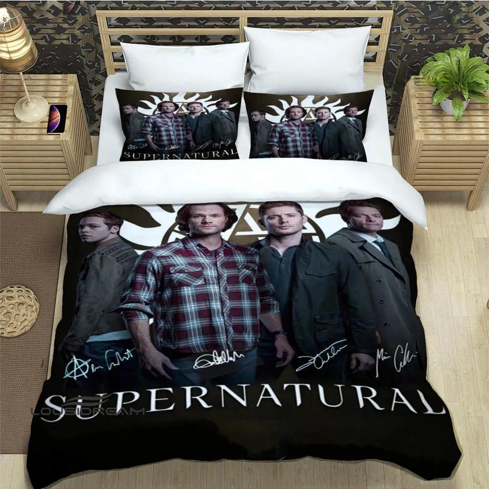 New Tv Series Supernatural Bedding Set Single Twin Full Queen King Size Bed Set Adult Kid Bedroom Duvet Cover Set Home Textiles