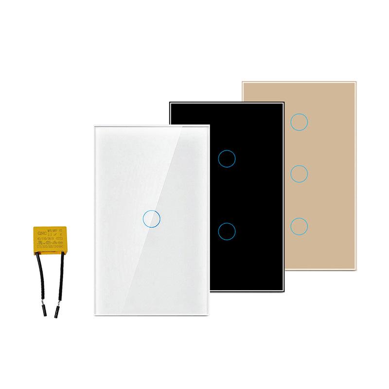 US Standard Zigbee Smart Glass Switch with Alexa Voice Control, App Support, and Customizable Single Zero Fire Switch
