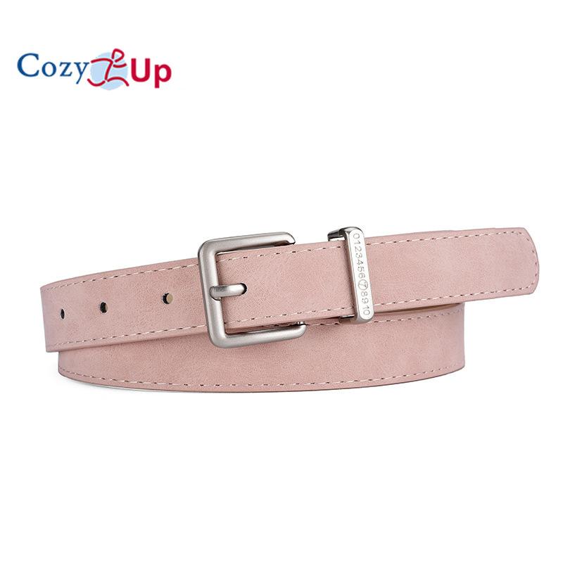 Frosted Pin Buckle Jeans Belt Women's Dress All-match Decorative PU Thin Belt