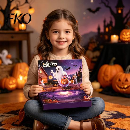 Halloween Surprise Calendar Advent 2026, 24 Day Countdown Box with Figures, Gift Spooky Holiday for Kids, Party Decor & Daily Fun For