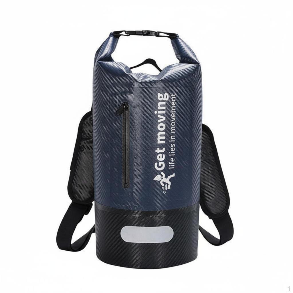 Foldover Dry Bag Double Carry System Waterproof Backpack Sack Adjustable Shoulder Strap