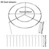 Kitchen Vertical Skewers Holder Round Air Fryer Grill Rack Detachable Grill Kebab Rack with Steel Sticks