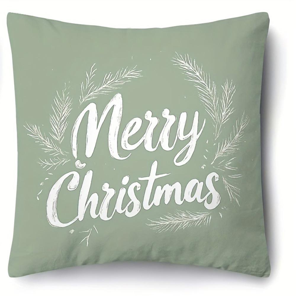 Christmas Pillow Covers: Vintage Truck, Merry Christmas, Hello Winter, and Snowy Trees Sofa Room Cushion Cover Home Decoration