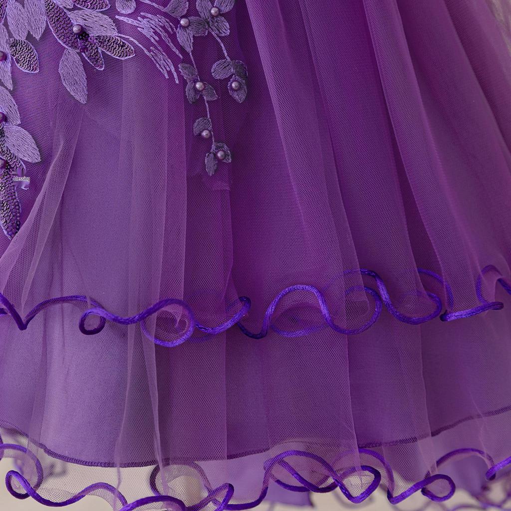 Children's Princess Embroidered Formal Piano & Party Dress