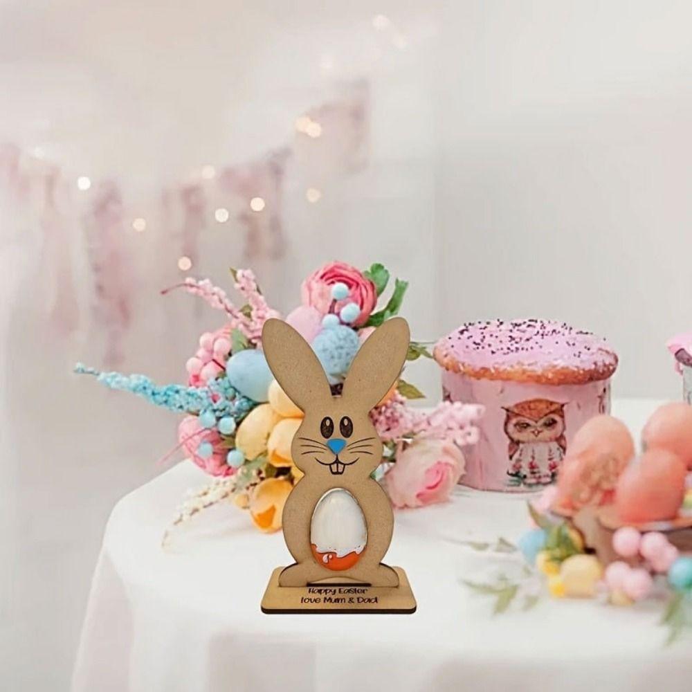 Standing Bunny Easter Egg Rack Creative Chocolate Egg Rack Gift Bunny Egg Rack  Easter Party