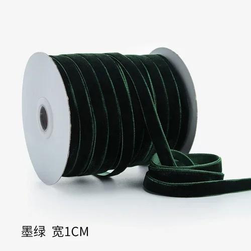 50yards 10mm Velvet Ribbon Wedding Party Decoration Handmade Gift Wrapping Hair Bows DIY Christmas  Sewing Crafts Fabric Ribbons