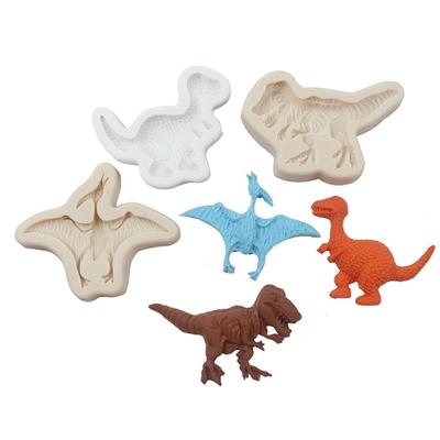 Moule à Sucre Dinosaure en Silicone Moule à Gâteau Moule à Légumes Fudge Bonbon Moule à Chocolat Bloc de Glace Dessert Français Décorations de Gâteau