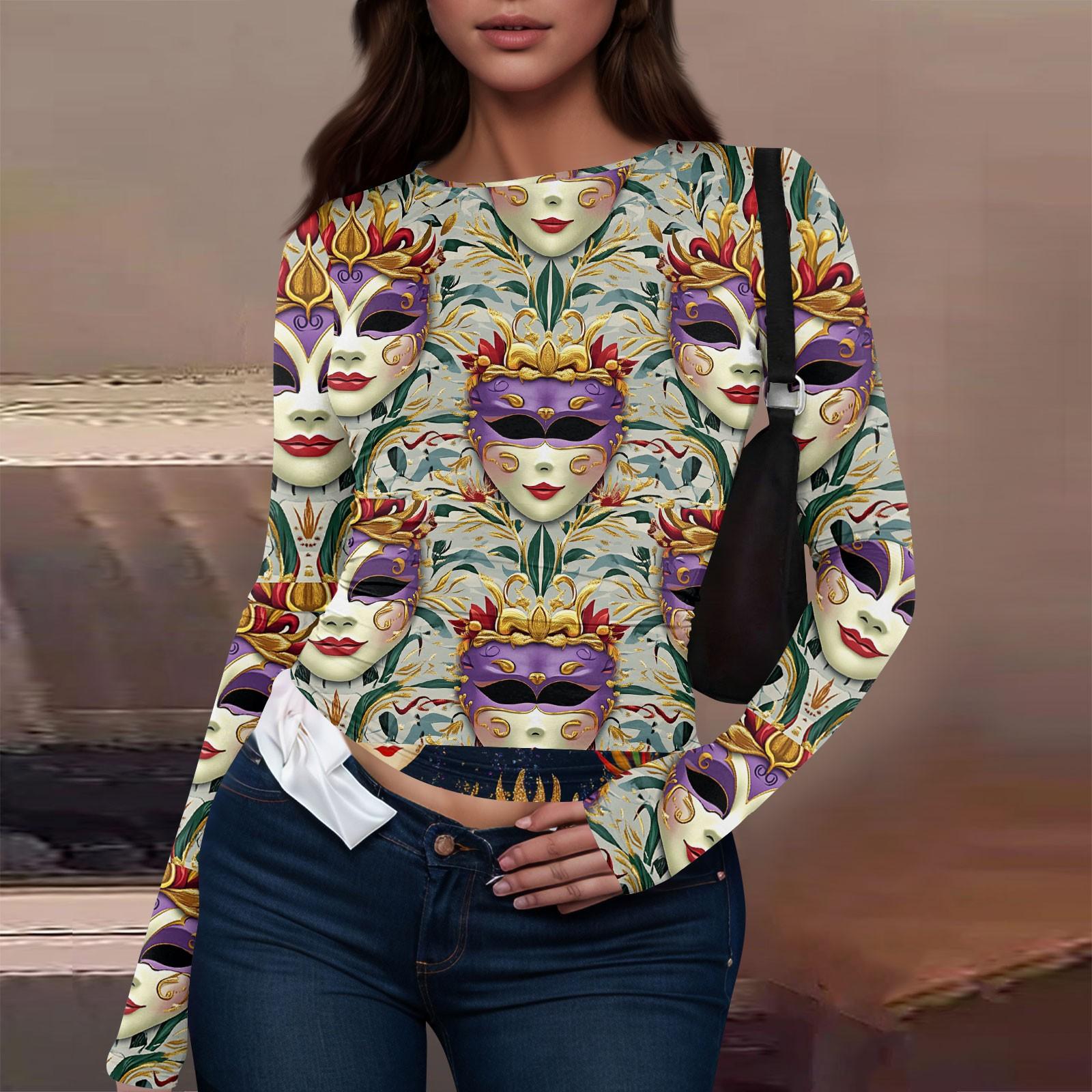 

Женская модная повседневная футболка с круглым вырезом и длинным рукавом в стиле ретро S хаки