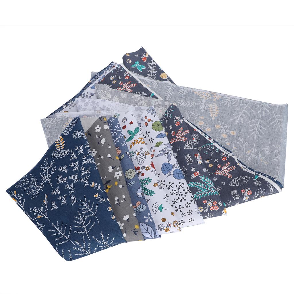 6Pcs Cotton Fabric Twill Printing Cloth Quilting Sewing Craft 50x40cm(Pink(6 colors) )