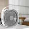 Small Desk Fan 6 Inch Quiet Mini Portable USB Rechargeable Desktop Fan for Home and Office White