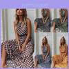 Stylish Womens Sleeveless Polka Dot Maxi Dress Perfect For Summer Beach Holidays