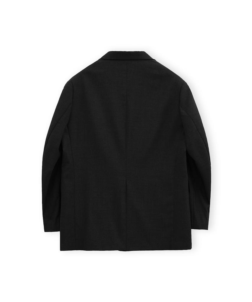 BROWNYARD Wool Single Jacket, Black