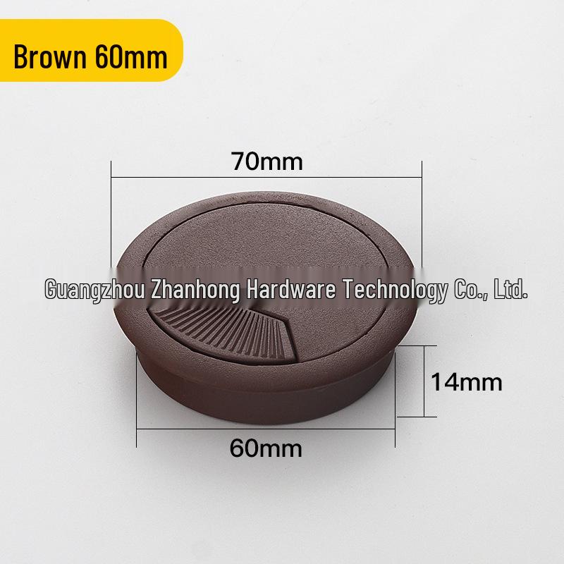 Round Desktop Cable Hole Cover for Wire Management (50, 53, 60mm)
