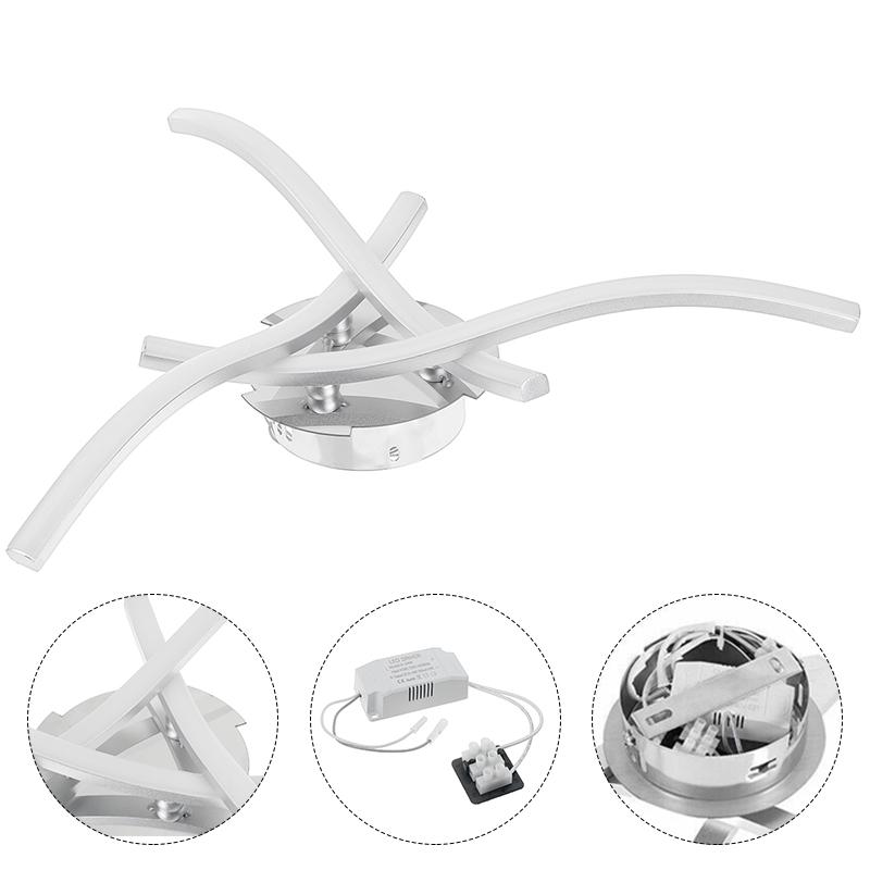 24W 18W Dimmable Moden LED 3/4 Light Ceiling Lamp Pendant Chandelier 1400LM Kitchen Bedoom with Remote Control