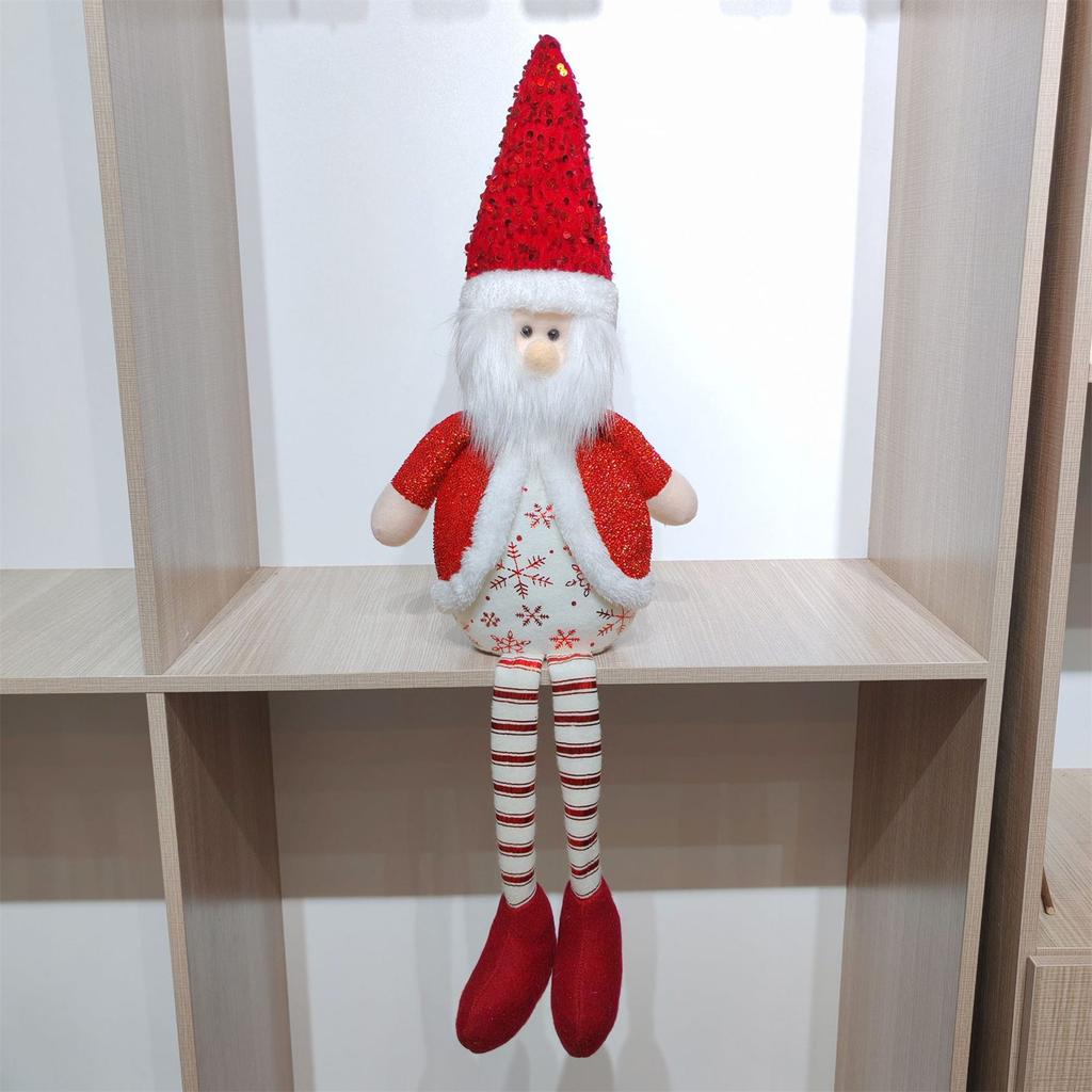 Plush Santa Snowman Reindeer Tabletop Ornament Stuffed Toy Christmas Decorations For Desktop Mantels Bookshelf Kid Room