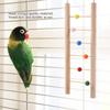 Wood Bird Parrot Ladder Climbing Toy Hanging Swing For Bird Cage Pet Toys With Beads