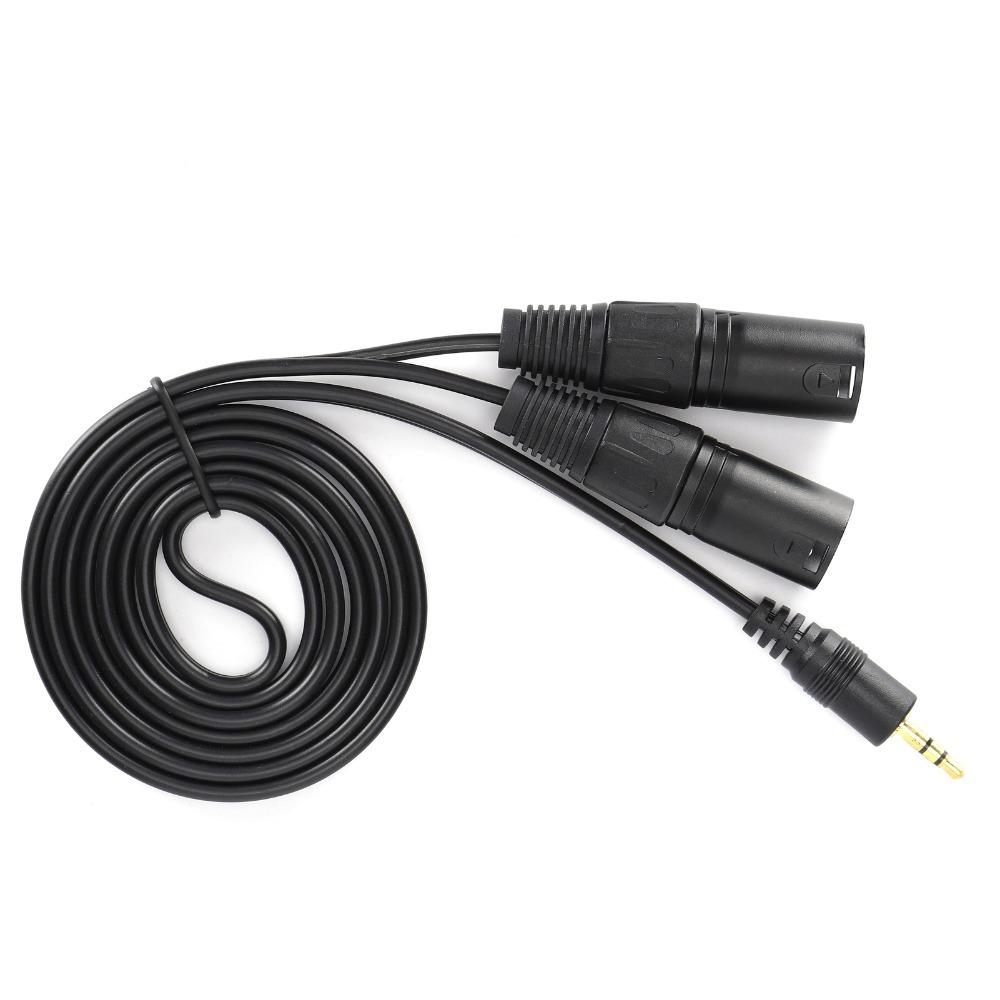 Plug and Play Microphone Cable 1/8 Inch To 3-Core Double XLR Interconnect Patch Cord Studio Use