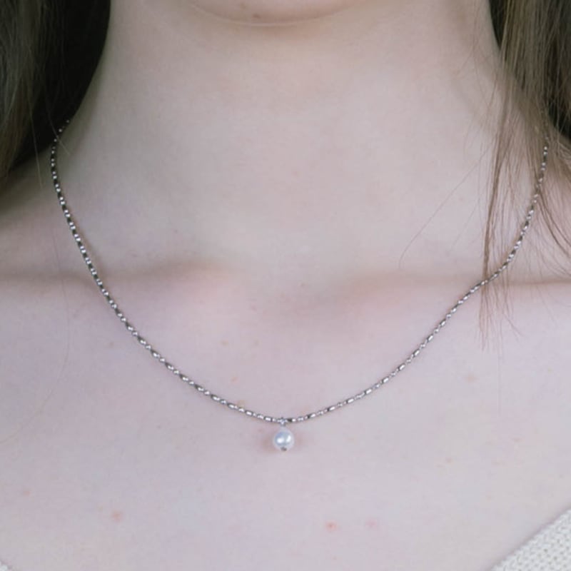 

pearlymore drop pearl daily volume chain necklace_PM25N018SS FREE