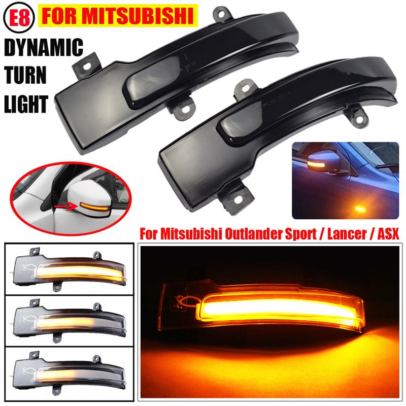 LED Flowing Turn Signal Blinker Light For Mitsubishi Outlander Sport ASX 2013- Lancer 2016 Side Mirror Indicator Flasher