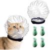 Cat Head Cover,Cat Bubble Muzzle,Cat Helmet for Grooming,Adjustable Hood,Anti-Bite Helmet,with 4 Silicone Paw Shoes,for Pet Bathing Shaving Nail