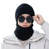 Men's Hat Outdoor Cold Proof Scarf Warm Proof Suit Autumn and Winter Riding Versatile Knitted Cold Hat Retro Pile Hat Trendy